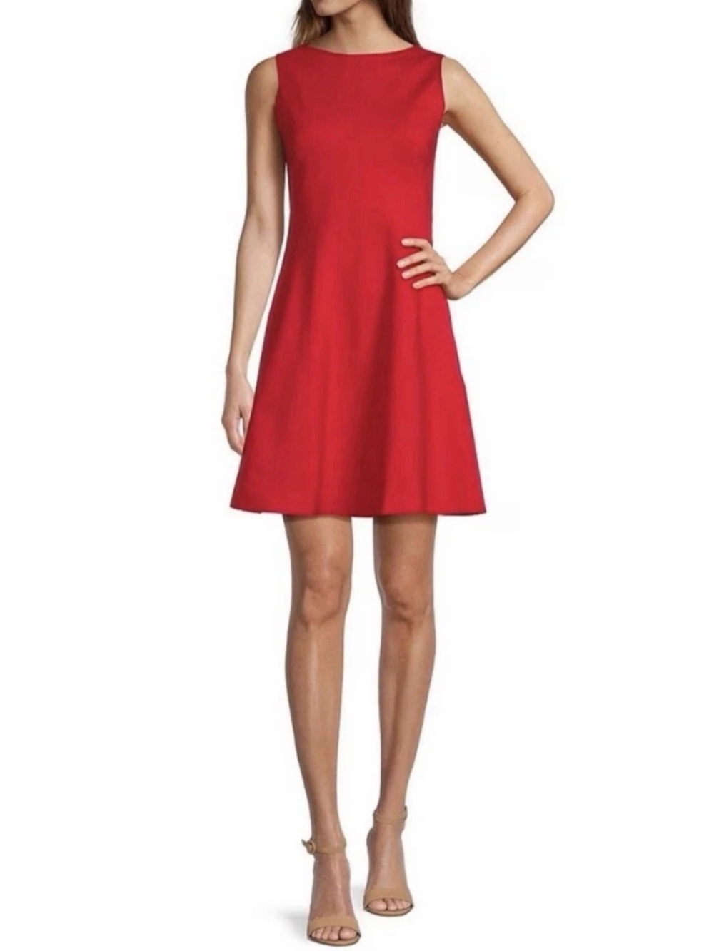 SPANX Perfect Fit & Flare Red Dress S A-Line Mini Pockets Little Red Dress - Picture 2 of 10